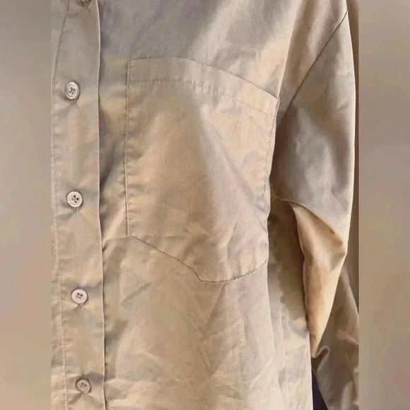 Fashon Nova women’s tunic camisole high low button down pocket tan Khaki beige - Picture 5 of 8